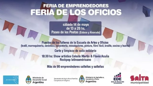 Estudiantes de la Escuela de Artes y Oficios presentarán sus trabajos en sociedad (feria en el Paseo de los Poetas)