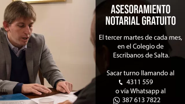 Asesoramiento notarial gratuito: escribanos atenderán consultas con turno previo (hacé la reserva)