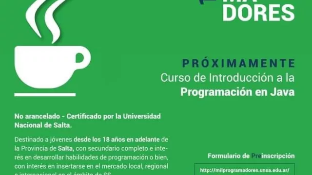 Ya podés preinscribirte en la formación para programadores (el cupo es para 1.000)