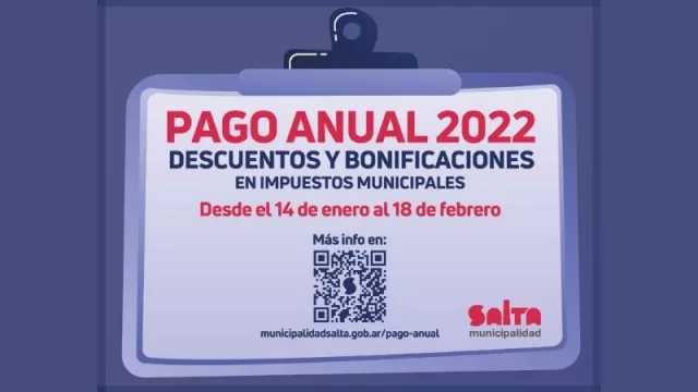 ¡Vuelve el Pago Anual de impuestos municipales! Hasta el 18 de febrero se podrá pagar con importantes beneficios