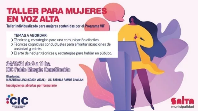 La comunicación es la clave: se dictará un taller para empoderar a mujeres