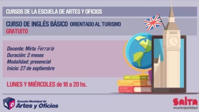 Si te desempeñás en turismo, este curso de Inglés Básico es para vos