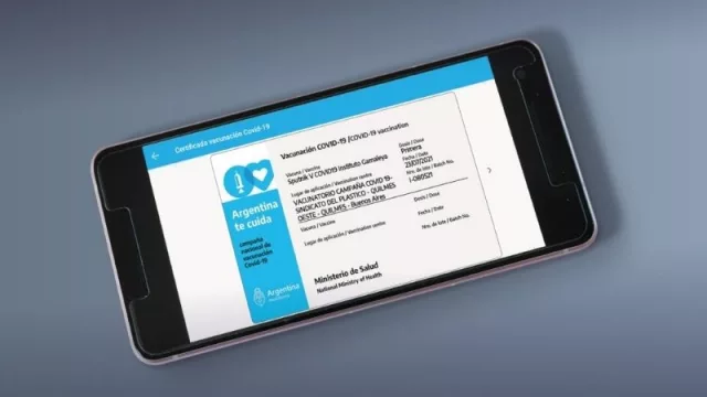 La credencial de vacunación digital de Mi Argentina será la acreditación internacional de la vacunación contra el COVID-19