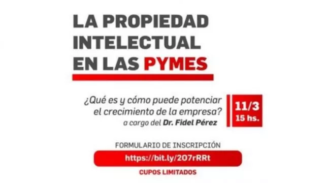 Dictarán una charla virtual gratuita sobre propiedad intelectual y cómo puede ayudar a tu empresa