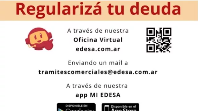 Para no desaprovechar: EDESA brinda la posibilidad de regularizar tu deuda en cuotas