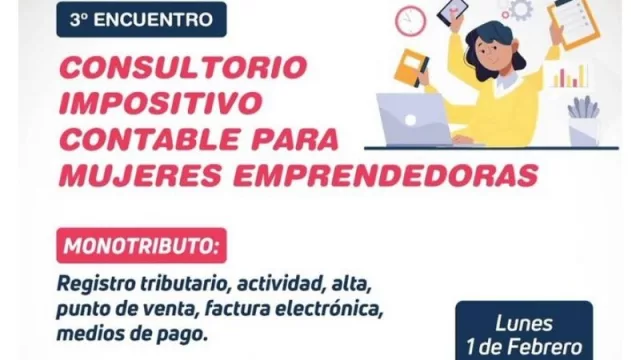Mujeres Emprendedoras: tercer encuentro del Consultorio Impositivo Contable
