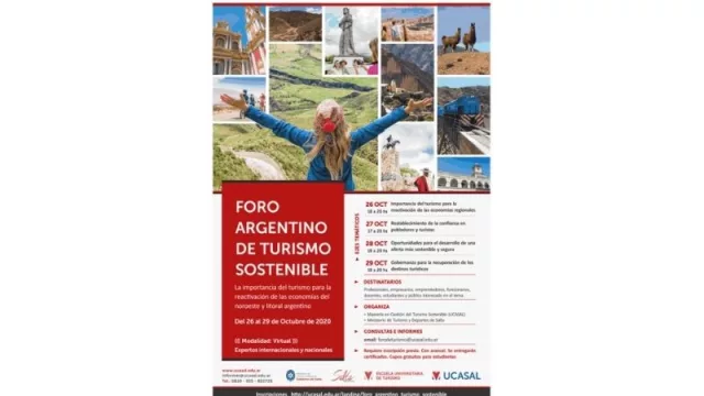 Hasta mañana se realiza en forma virtual el Foro Argentino de Turismo Sostenible
