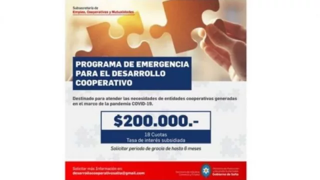 Ayuda para el desarrollo económico de cooperativas en plena pandemia