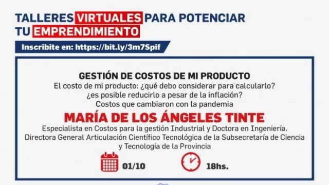 Dictarán una nueva capacitación para emprendedores: Gestión de Costos