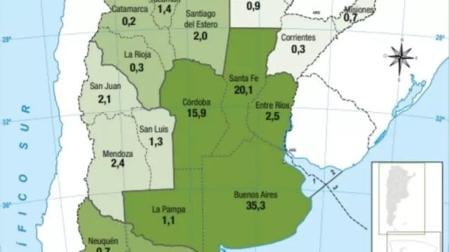 Este es un mapa clave para el futuro del país: Salta genera el 1,4% de los dólares del país (Santiago del Estero, “un tapado”)