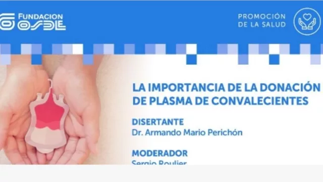 Fundación OSDE presenta la charla “La importancia de la donación de plasma de convalecientes”  