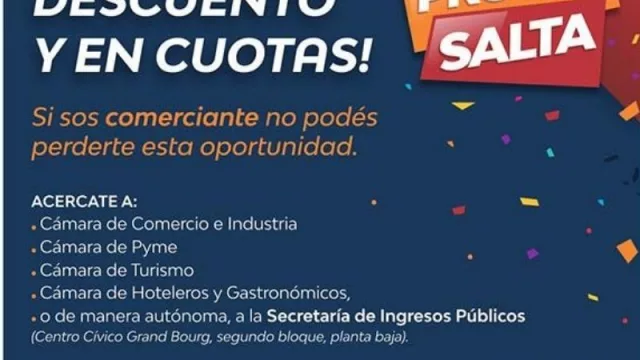 Lanzan oficialmente hoy la Promo Salta, que estará vigente en setiembre y octubre