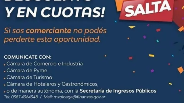 ¿Sos comerciante? Hasta hoy tenés tiempo para adherir a Promo Salta  