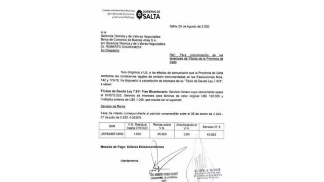 El Gobierno de la provincia pagó U$S 16 millones de la deuda y hay polémica