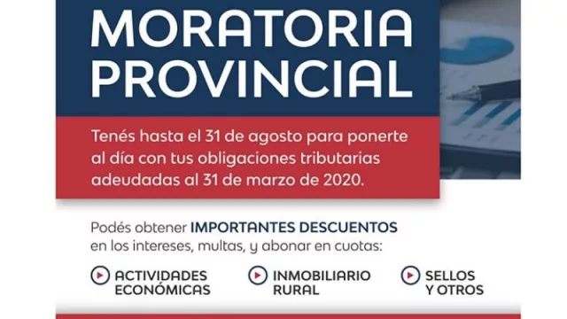 Para ponerse al día: la moratoria provincial estará vigente hasta el 31 de agosto
