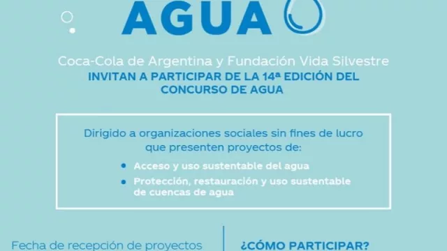 La Fundación Vida Silvestre Argentina y Coca-Cola lanzaron un nuevo Concurso de Agua