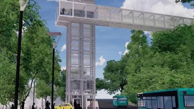 Cerca, cada vez más cerca: pronto estará listo el primer ascensor urbano del país