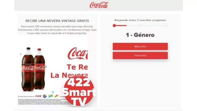 ¡Mala suerte! El sorteo de las heladeritas de Coca-Cola es falso