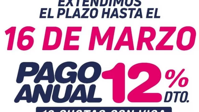 La Municipalidad extendió el Pago Anual hasta el 16 de marzo