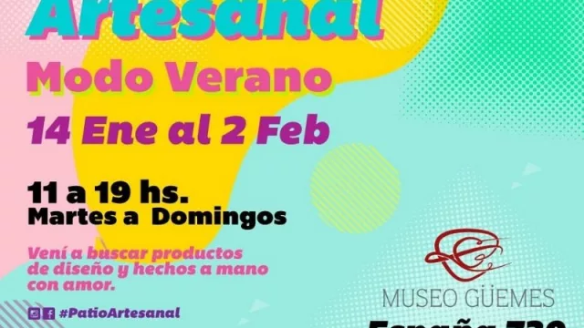 Emprendedores y artesanos se instalaron en el patio del Museo de Güemes