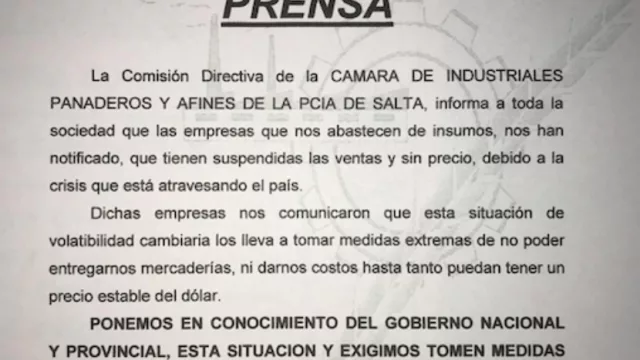 Los panaderos salteños esperan hasta el jueves, sino el lunes hay aumento de precios