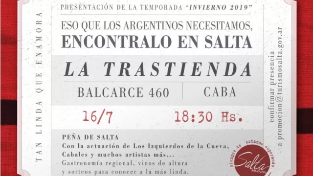 Luego de pasar por los principales mercados emisores, Salta se promocionará hoy en Buenos Aires