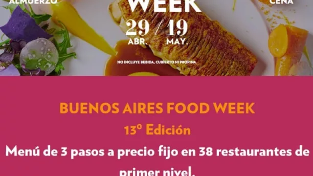 A tiempo para aprovechar la 13° edición de Buenos Aires Food Week (alta gastronomía a precios low cost)