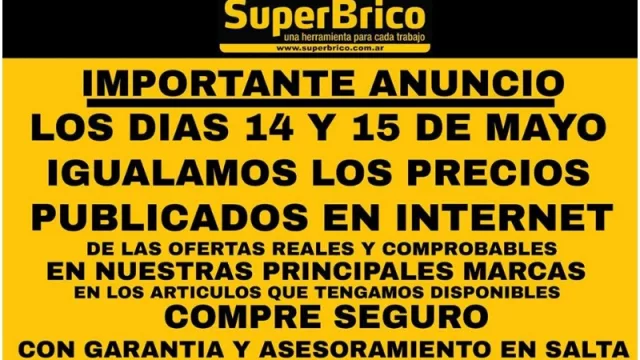 Super Brico desafía al Hot Sale y sale a competir con “ofertas reales”: igualará los precios de Internet