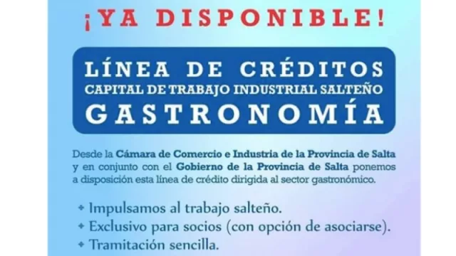 ¡Atención gastronómicos! Ya están disponibles las nuevas líneas de crédito para capital de trabajo