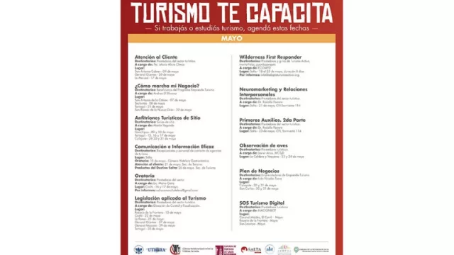 Este mes podés capacitarte en turismo, y sin tener que pagar