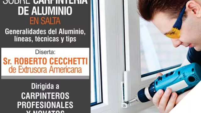 Brindarán una charla técnica gratuita sobre carpintería en aluminio