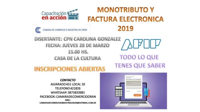 Capacitación sobre Monotributo y factura electrónica en Orán