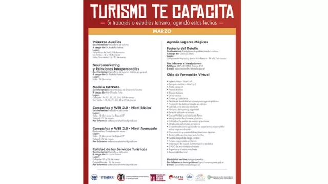 ¡Aprovechá! Este mes dictarán capacitaciones gratuitas destinadas al sector turístico