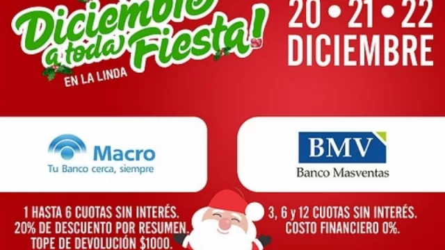 En marcha un “Diciembre a toda fiesta”, con reintegros y bonificaciones en las compras navideñas
