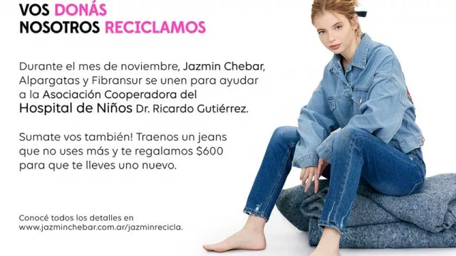 Vos donás, Jazmín Chebar recicla… todos ganamos