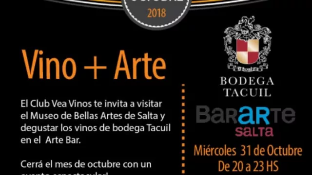 El Club Vea Vinos invita a disfrutar una noche de vinos y arte