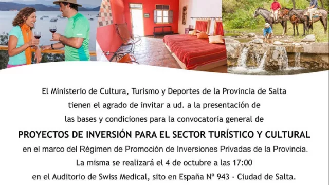 Detalles sobre la convocatoria para proyectos de inversión privada en Turismo y Cultura