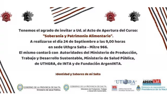 Comienza hoy el dictado del curso de especialización “Soberanía y Patrimonio Alimentario”