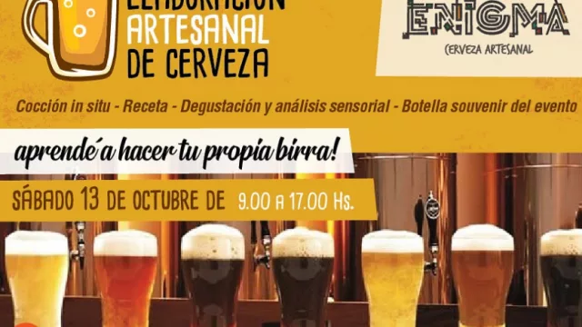 ¡Aprendé a hacer tu propia birra en el taller de Enigma!