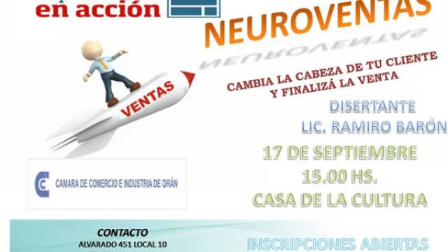 El lunes brindarán en Orán una capacitación en Neuroventas, para potenciar al comercio