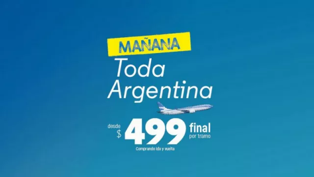 Aerolíneas Argentinas "madruga" a Flybondi y ofrece SLA-AEP-SLA a $ 1.660 (con 30 días de antelación)