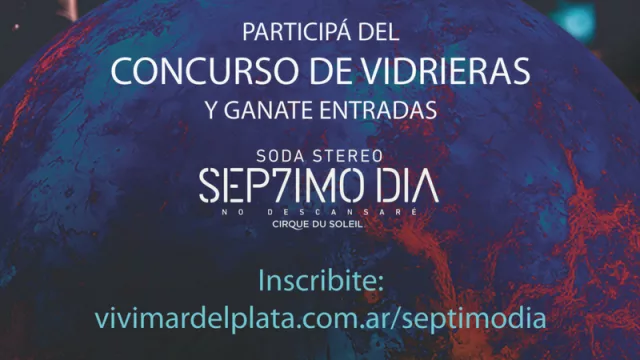 El "No descansaré", muy en serio: Ahora, concurso de vidrieras a lo Soda Stereo