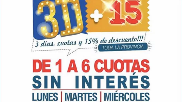 Atención comerciantes: hasta el jueves pueden inscribirse en la promo 3D+15