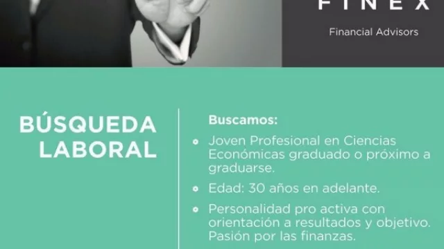 La consultora financiera del momento busca un profesional junior para sumar a su equipo