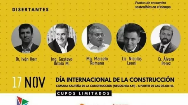 Salta celebra al sector de la construcción con un congreso con destacados disertantes