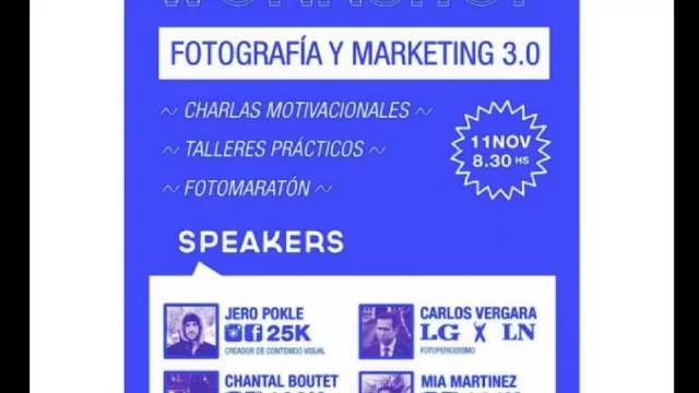 Taller de fotografía y marketing para armar la marca personal