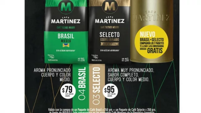 Café Martínez presenta sus blends, Brasil y Selecto en paquetes para llevar 
