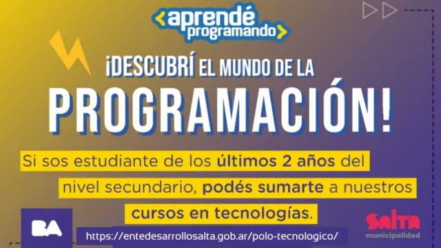 Nueva propuesta del municipio para aprender programación (los cursos serán virtuales)