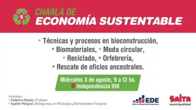 Para emprendedores: charla de economía sustentable (es hoy, y hará foco en el reciclado)