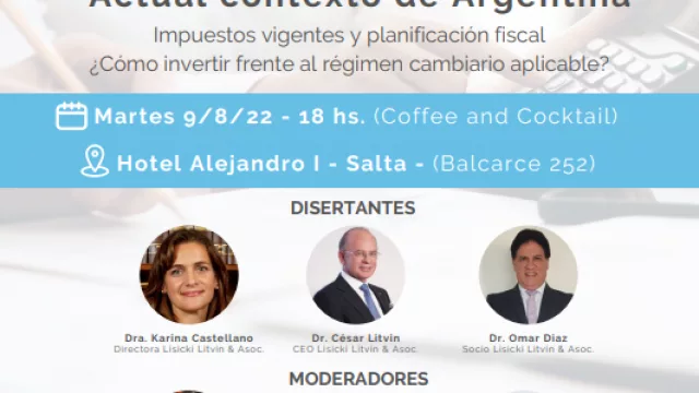 Se realizará en Salta la conferencia “Actual contexto de Argentina”